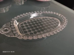 Beautiful Vintage Hazel Atlas pressed clear glass Sandwich tray/Dish 26 X 14 . - Picture 1 of 7