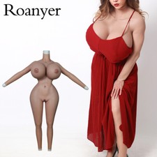 Roanyer Silicone X Cup Breast Form Body Suit Shapewear Crossdresser Transgender