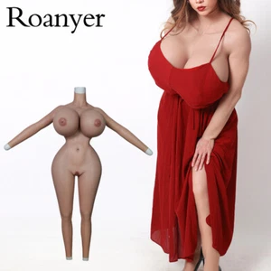 Tuta corpo in silicone X Cup forma seno Shapewear travestito transgender - Foto 1 di 16