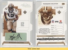 2006 Playoff NFL Playoffs Silver Signature Proof Marques Colston Rookie Auto RC