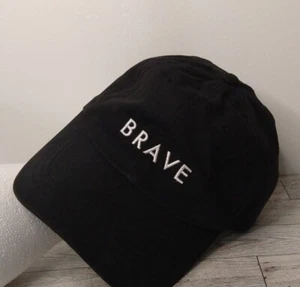 Yipping Brave Hat The Classics Brave Baseball Cap Black Strap back Adjustable - Picture 1 of 12