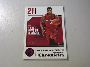 2018-19 Panini Chronicles Purple Foil #05/49 Hassan Whiteside Miami Heat - Picture 1 of 1