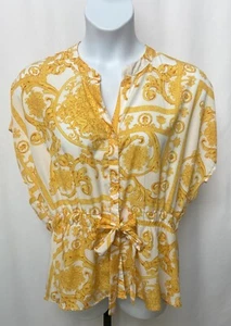 Fashion Nova women's size 2X button up blouse with mid ties. - Picture 1 of 7