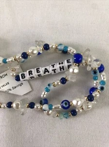 NEW Authentic Little Words Project BREATHE Beaded Necklace 15" Adjust Nordstrom - Picture 1 of 5