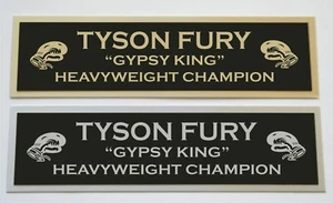 TYSON FURY NAMEPLATE FOR SIGNED TRUNKS GLOVE PHOTO DISPLAY CASE - Picture 1 of 2