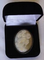 Antique Edwardian Cameo Lady brooch pin Pendant