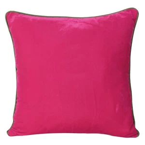 Premium Pink Velvet Throw Pillowcase Cushion Cover with Zipper Closure Home Sofa - Picture 1 of 16