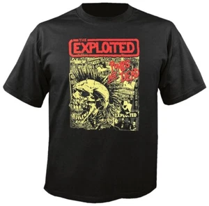 THE EXPLOITED - Mohawk Skull - Black - T-Shirt - Imagen 1 de 1