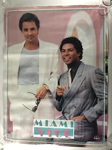 Miami Vice Original TV Poster 21x28 Don Johnson & Philip Michael Thomas 1985 NBC - Picture 1 of 9
