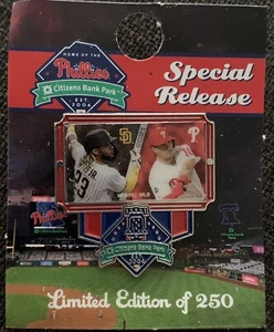 PHILADELPHIA PHILLIES SAN DIEGO PADRES PIN 2021 LIMITED 250 TATIS REALMUTO - Bild 1 von 2