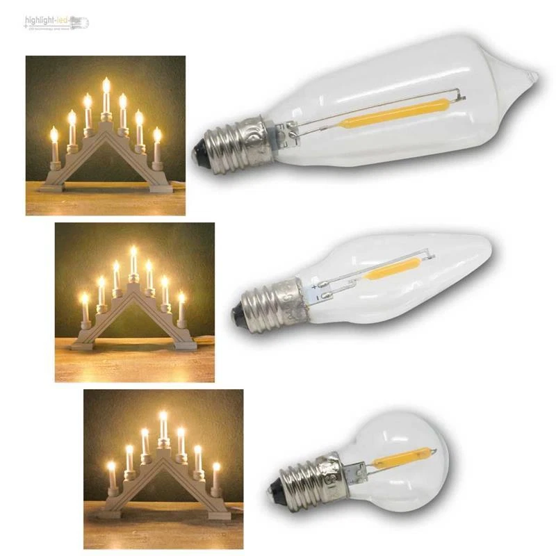 WORLD-TRADING-NET Lampada LED E10 lampadina di ricambio per catena luminosa arco girevole 23-55V