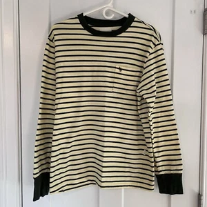 Aime Leon Dore ALD Striped Long-Sleeve T Shirt MEDIUM Green Yellow Crew Neck NY - Picture 1 of 6