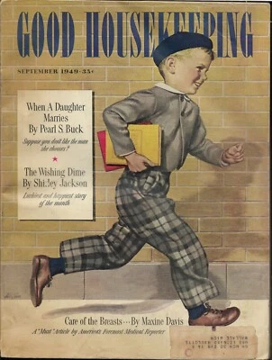 GOOD HOUSEKEEPING Sept 1949 CAN YOU COOK RICE? BROILER CHIEF COOK beautiful ads  - Image 1 of 3