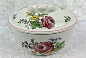 Spode Marlborough Sprays 1.25 pt Covered Dish - Picture 1 of 5