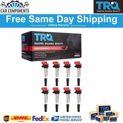 Новый комплект высокопроизводительных катушек зажигания TRQ для BMW Alpina 528i 535i 650i 2002-2015 годов выпуска - Изображение 1 из 4