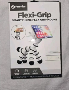 Premier Flexi-Grip SMARTPHONE FLEX GRIP MOUNT Stands Or Clamps Black/White Dog - Picture 1 of 4