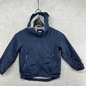 Gap Jacket Kids Size XS Blue Lined Hooded Long Sleeve Full Zip Windbreaker