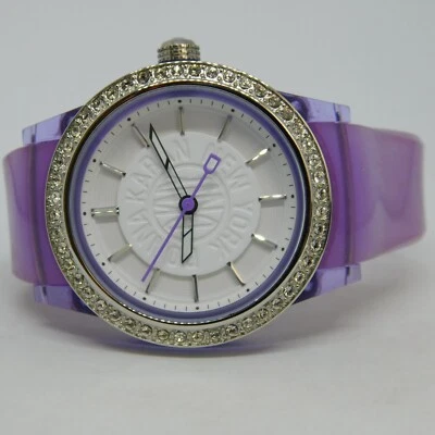 Reloj de cuarzo para mujer DKNY NY-4868 correa de plástico transparente tono lavanda batería nueva Foto 1 de 4