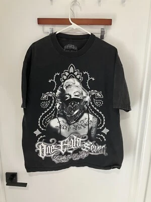 187 INK Men's Marilyn Monroe Bandana 2-sided T-shirt, Black, XL - Image 1 of 4