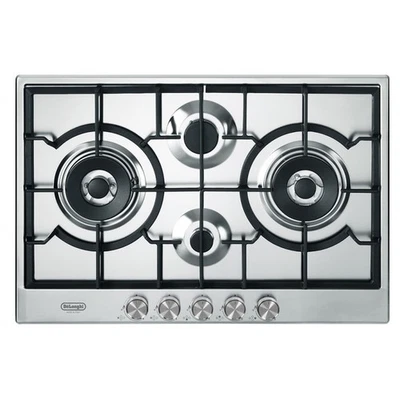 DE LONGHI  NSL475X PIANO COTTURA DA INCASSO 75 CM 4 FUOCHI A GAS  INOX     - Immagine 1 di 4