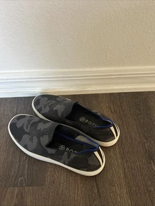 Zapatilla deportiva Rothy’s The Original sin cordones talla 8 gris negra tejida camuflaje preppy COMO NUEVA - Imagen 1 de 8