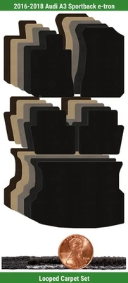 Juego de alfombrillas clásicas personalizadas para Audi A3 Sportback e-tron '16-18 (5 piezas) #LE Foto 1 de 4