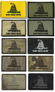 VELCRO® BRAND Fastener Morale HOOK Gadsden DTOM Don't Tread On Me Patches 3x2"