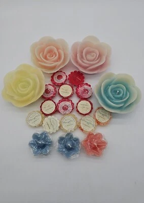 Lote de 20 velas flotantes vintage con temática floral en colores y tamaños surtidos Foto 1 de 4