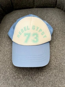 Billabong Rebel Gypsy 73 Blue Trucker Hat Mesh SnapBack Foam Baseball Cap - Picture 1 of 7
