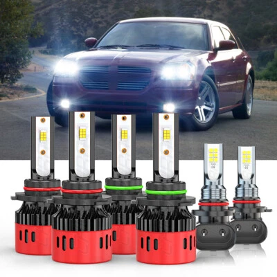 Fit 2005-2008 Dodge Magnum - Combo 6x 6000K LED Headlight + Fog Light Blubs Kit - Image 1 of 4