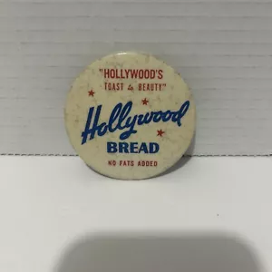 Seltene Vintage 40er/50er Jahre Hollywood Brot Werbung Pinback - Bild 1 von 3