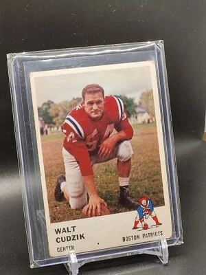 Walt Cudzik 1961 Fleer Rookie #182 - Boston Patriots - Vintage RC VG - Image 1 of 2