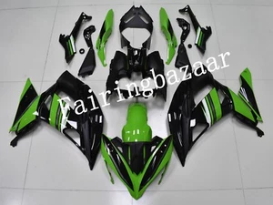 Fit for Ninja 650 ER 6F 2017-2019 Green Black ABS Plastic Injection Fairing Kit - Picture 1 of 7
