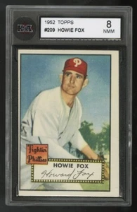 1952 TOPPS BASEBALL ~ #209 ~ HOWIE FOX ~ PHILADELPHIA PHILLIES ~ KSA 8  - Picture 1 of 2