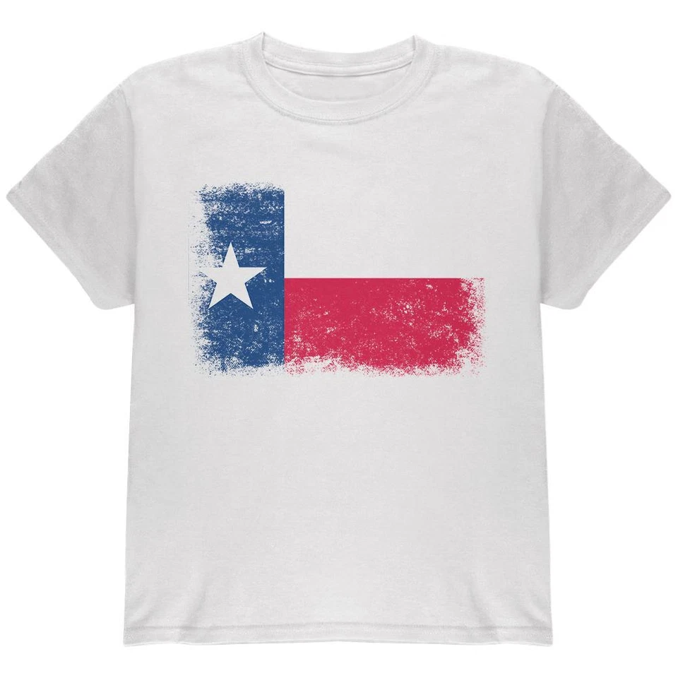 Camiseta juvenil con bandera del estado de Texas nacido y levantado Foto 1 de 1