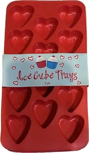 BASE4 2008 HERZ FLEXIBLE EISSCHALE, SCHOKOLADE, JELLO, SHOTS, 2er Set PARTY LOVE - Bild 1 von 5