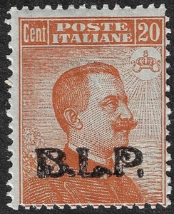 1921 Regno B.L.P. BLP soprastampa I tipo 20c arancio MNH** nuovo certificato - Imagen 1 de 1