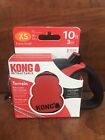 Retractable KONG DOG LEASH -XS-Easy To Brake/Lock-Wide REFLECTIVE Tape-SOFT GRIP
