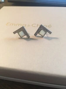 L’Atelier Emma & Chloé Jewelry Lou Silver Earrings. NIB Designed in France - Picture 1 of 9