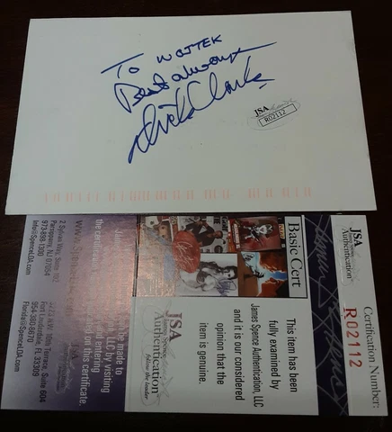 Dick Clark signed 3x5 card JSA Authenticated American Bandstand Cover