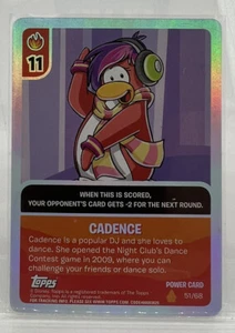 Tarjeta de pingüino Cadence the DJ Foil Club de Topps - Imagen 1 de 5