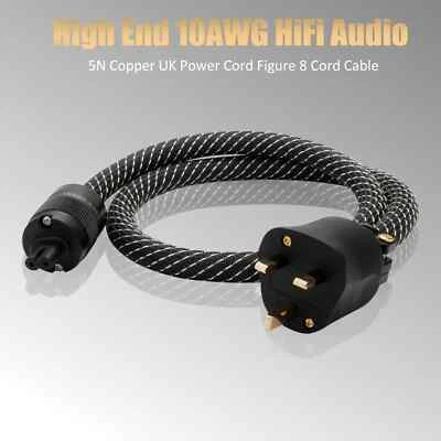 HiFi OCC Copper Cable EU Schuko US UK AU Power IEC C7 Female AC Main Supply Wire - Image 1 of 4