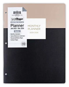 January 2025 - December 2026 Monthly Dated Planner (8.5"x 11") - Picture 1 of 7