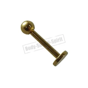 Augenbrauen-Typ 2 - Piercings Ringe GOLD Kurve Schmuck 316L - Bild 1 von 6