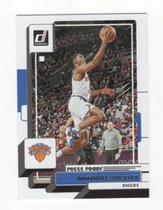 2022-23 PANINI DONRUSS BASKETBALL SILVER PRESS PROOF IMMANUEL QUICKLEY KNICKS - Picture 1 of 1