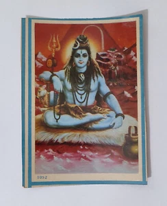 India Hindu Religious Print - God Shiva Size 5.5 x 4 inches - Imagen 1 de 4