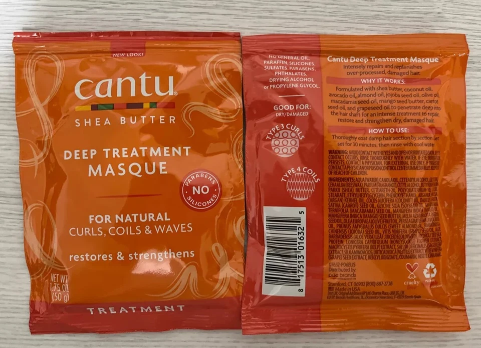 Mascarilla de tratamiento profundo de manteca de karité Cantu para cabello natural 1,75 oz (lote de 2) Foto 1 de 1