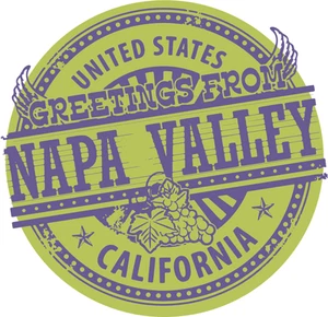 Napa Valley USA California Greetings Travel Car Bumper Sticker Decal 5" x 5" - Picture 1 of 1