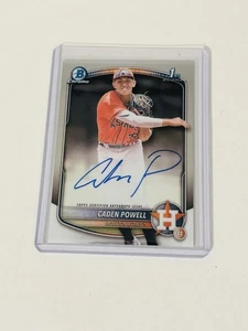 2025 Bowman Chrome 1ST BOWMAN AUTO Caden Powell, Houston Astros - Picture 1 of 1