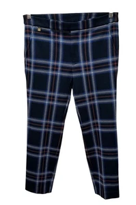Lauren Ralph Lauren rot blau kariert Stretch Hose Straight Ankle Petite S NEU - Bild 1 von 11